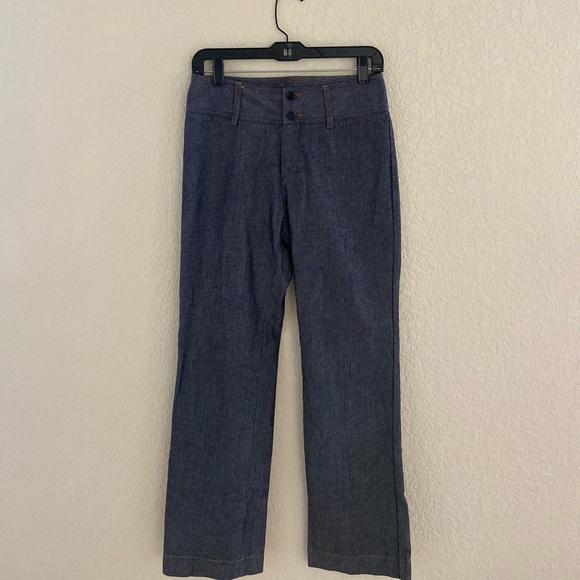 Vintage Dolce & Gabbana Blue Wide Leg Pants Career Casual Work - Picture 1 of 4
